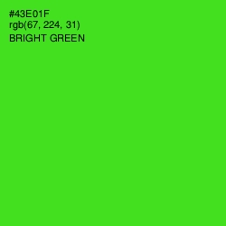 #43E01F - Bright Green Color Image