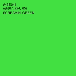 #43E041 - Screamin' Green Color Image