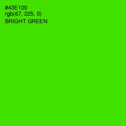 #43E100 - Bright Green Color Image