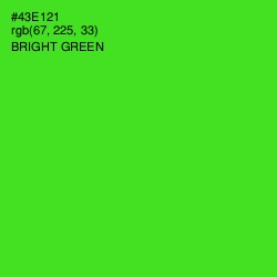 #43E121 - Bright Green Color Image