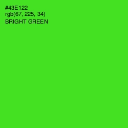 #43E122 - Bright Green Color Image