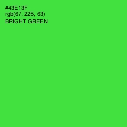 #43E13F - Bright Green Color Image