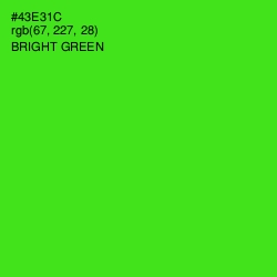 #43E31C - Bright Green Color Image