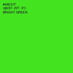 #43E31F - Bright Green Color Image