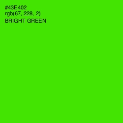 #43E402 - Bright Green Color Image