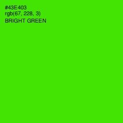 #43E403 - Bright Green Color Image