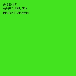 #43E41F - Bright Green Color Image