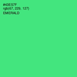 #43E57F - Emerald Color Image