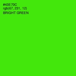 #43E70C - Bright Green Color Image