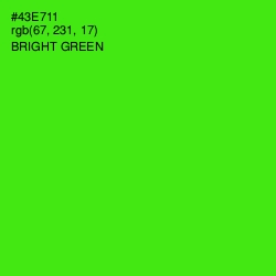 #43E711 - Bright Green Color Image