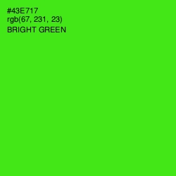 #43E717 - Bright Green Color Image