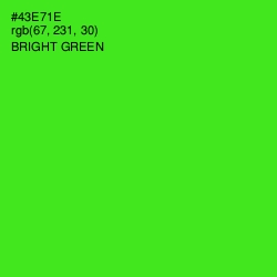 #43E71E - Bright Green Color Image