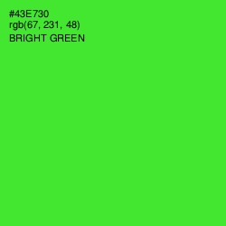 #43E730 - Bright Green Color Image