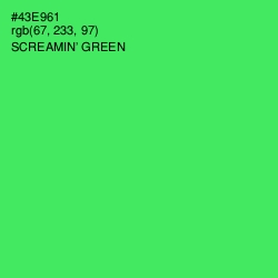 #43E961 - Screamin' Green Color Image