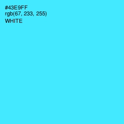 #43E9FF - Turquoise Blue Color Image