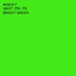 #43EA17 - Bright Green Color Image