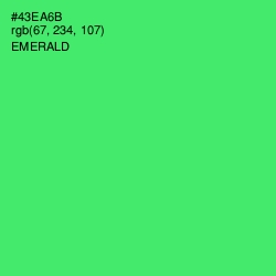 #43EA6B - Emerald Color Image