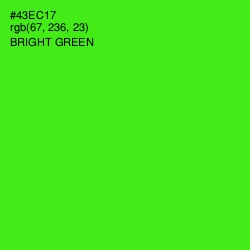 #43EC17 - Bright Green Color Image