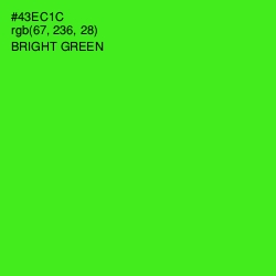 #43EC1C - Bright Green Color Image