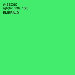 #43EC6C - Emerald Color Image