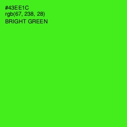 #43EE1C - Bright Green Color Image