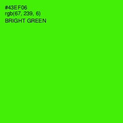 #43EF06 - Bright Green Color Image