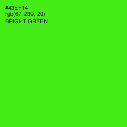 #43EF14 - Bright Green Color Image