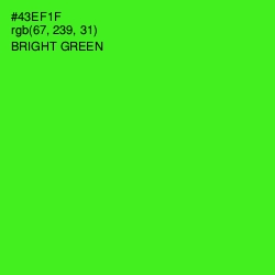 #43EF1F - Bright Green Color Image