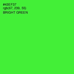 #43EF37 - Bright Green Color Image