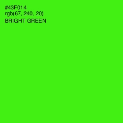 #43F014 - Bright Green Color Image