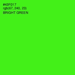 #43F017 - Bright Green Color Image