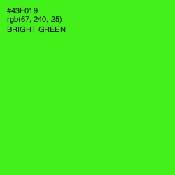 #43F019 - Bright Green Color Image