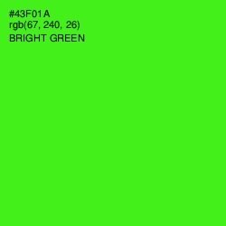 #43F01A - Bright Green Color Image