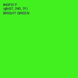 #43F01F - Bright Green Color Image