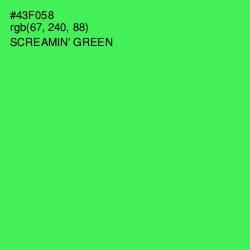 #43F058 - Screamin' Green Color Image