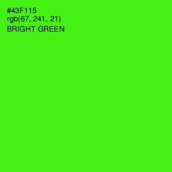 #43F115 - Bright Green Color Image