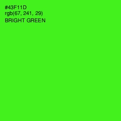 #43F11D - Bright Green Color Image