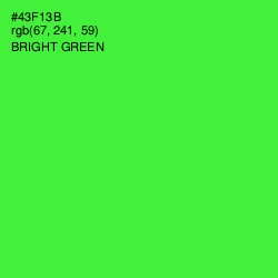 #43F13B - Bright Green Color Image