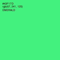 #43F17D - Emerald Color Image