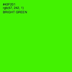 #43F201 - Bright Green Color Image