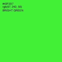 #43F237 - Bright Green Color Image