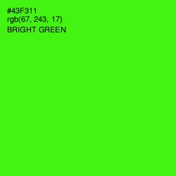 #43F311 - Bright Green Color Image