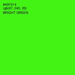 #43F314 - Bright Green Color Image