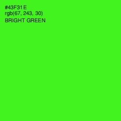 #43F31E - Bright Green Color Image