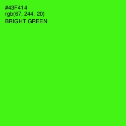 #43F414 - Bright Green Color Image