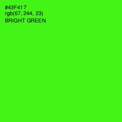 #43F417 - Bright Green Color Image