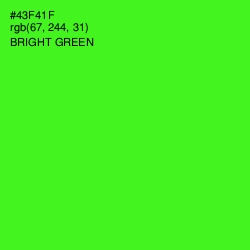 #43F41F - Bright Green Color Image