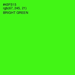 #43F515 - Bright Green Color Image