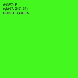 #43F71F - Bright Green Color Image