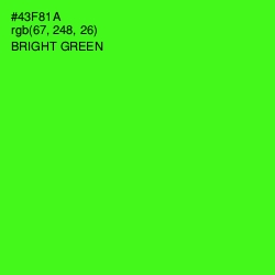 #43F81A - Bright Green Color Image